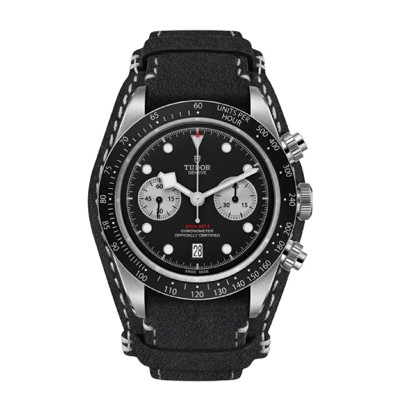 Tudor Watches: Precision and Luxury in Every Watch –Tudor Black Bay Chrono 41mm | Black leather bracelet | Black Dial | Men's Watch ref. M79360N-0005