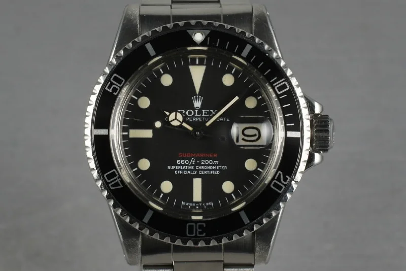 Shop Rolex Watches for Precision Timekeeping –1971 Rolex Red Submariner 1680 Mark V