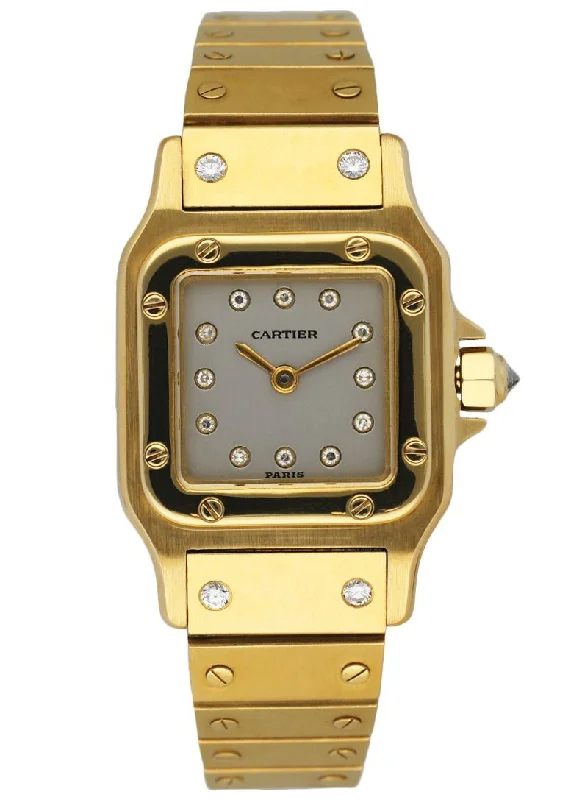 Cartier Watches: The Art of Timekeeping –Cartier Santos Galbee 18K Yellow gold Diamond Dial Ladies Watch