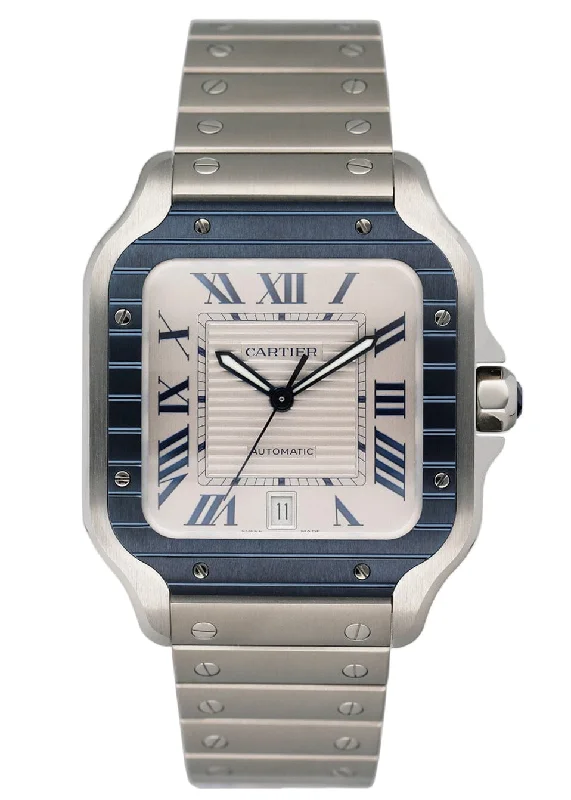 Discover the World of Cartier Watches for You –Cartier Santos WSSA0047 Grey Dial Mens Watch Box Papers