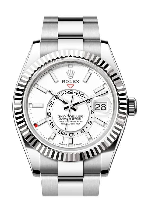 Rolex Watches: Excellence in Design –Rolex Sky Dweller 42 White Dial Stainless Steel Oyster Mens Watch 336934