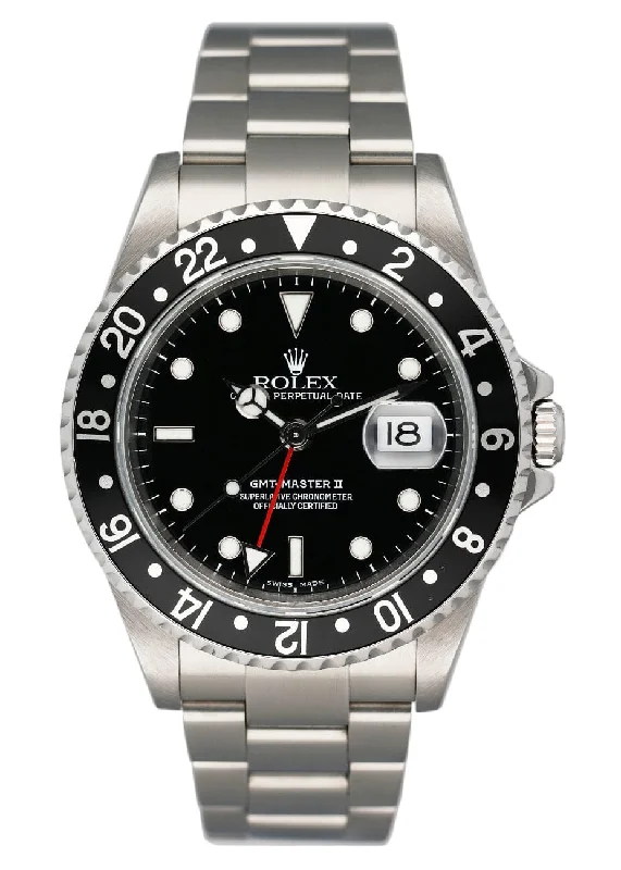 Classic Rolex Watches with Iconic Design –Rolex GMT Master II 16710 Stainless Steel Mens Watch Box Papers