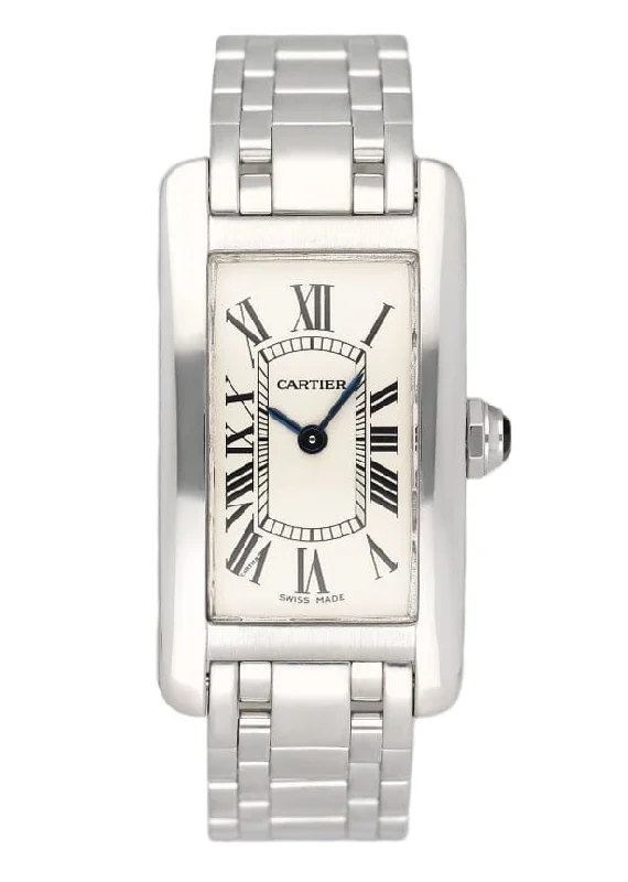 Discover Iconic Cartier Timepieces –Cartier Tank Americaine Small W26019L1 White Gold Ladies Watch