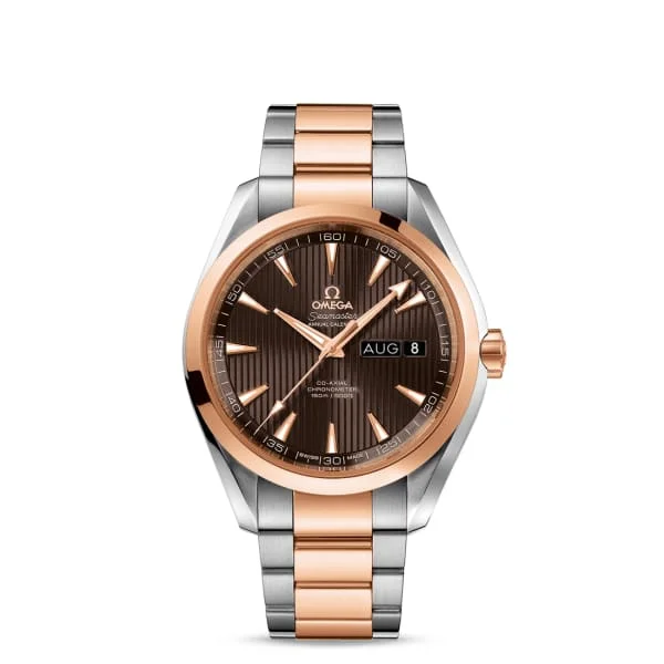 Explore Omega Watches for Modern Luxury –Omega Seamaster 43mm Watch - Ref: 231.20.43.22.06.002 - Grey Index Dial, Two Tone Stainless Steel & 18K Rose Gold Bracelet