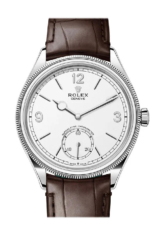 Rolex Watches: Timeless Style and Performance –Rolex 1908 39mm Intense White Dial White Gold Men's Watch 52509