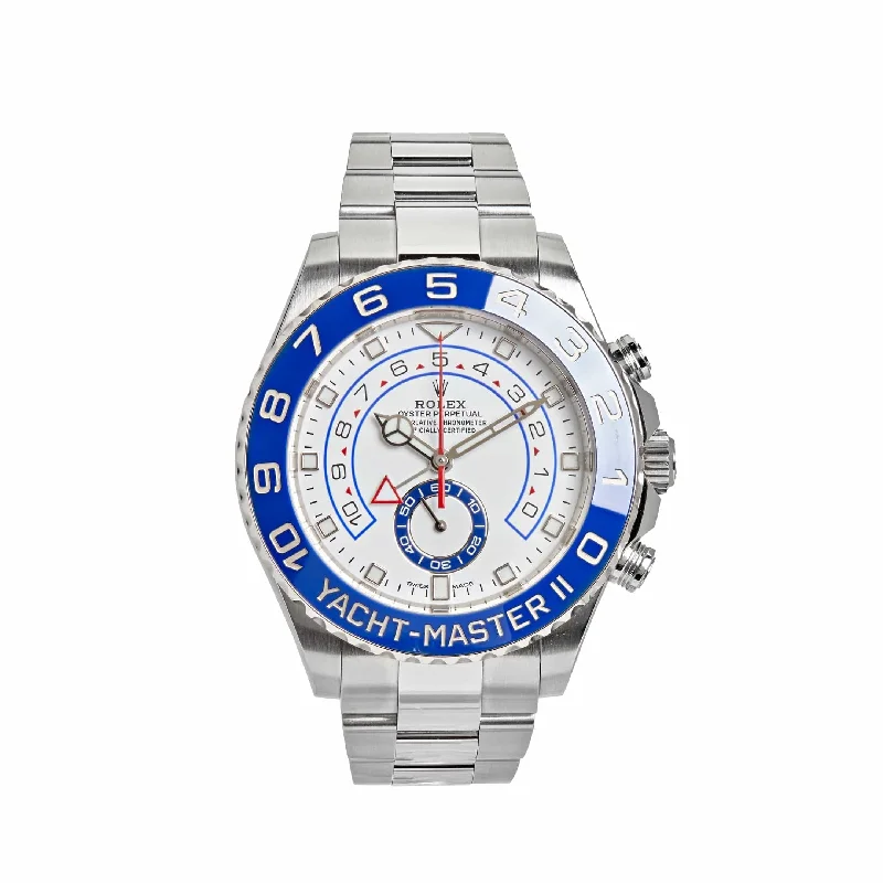 Rolex Watches for the Ultimate Collector –Rolex Yacht-Master II Stainless Steel Mercedes Hand White Dial 116680 (2023)