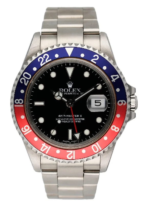 Rolex Watches: Invest in Timeless Luxury –Rolex GMT Master II 16710 Pepsi Bezel Mens Watch Box Papers