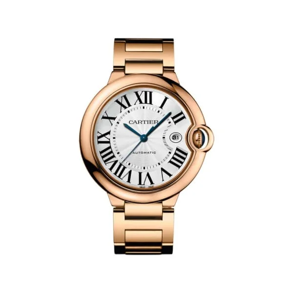 Cartier Watches: Luxury You Can Trust –Cartier Ballon Bleu de Cartier 42mm Watch - Ref: W69006Z2 - Silver Roman Dial, 18K Rose Gold Bracelet