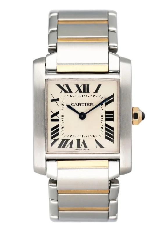 Discover Cartier Watches with Unmatched Craftsmanship –Cartier Tank Francaise W51006Q4 Two-Tone Midsize Ladies Watch