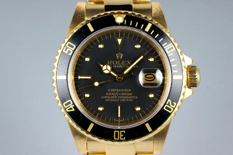 Rolex Watches: Iconic Timepieces for the Elite –1983 Rolex YG Submariner 16808 Black Nipple Dial