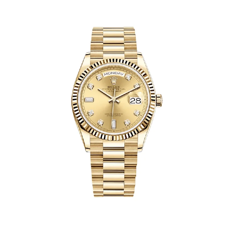 Find Rare Rolex Models for Exclusive Style –Rolex Day-Date 128238 Yellow Gold Champagne Diamond Dial