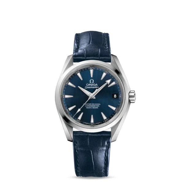 Find Exclusive Omega Models for Sale –Omega Seamaster 39mm Watch - Ref: 231.13.39.21.03.001 - Blue Index Dial, Blue Leather Strap