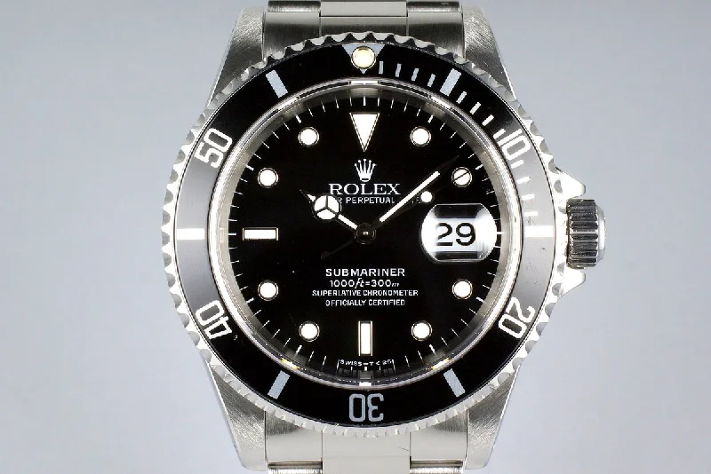 Shop Rolex Watches with Legendary Craftsmanship –1995 Rolex Submariner 16610 with Box and Papers