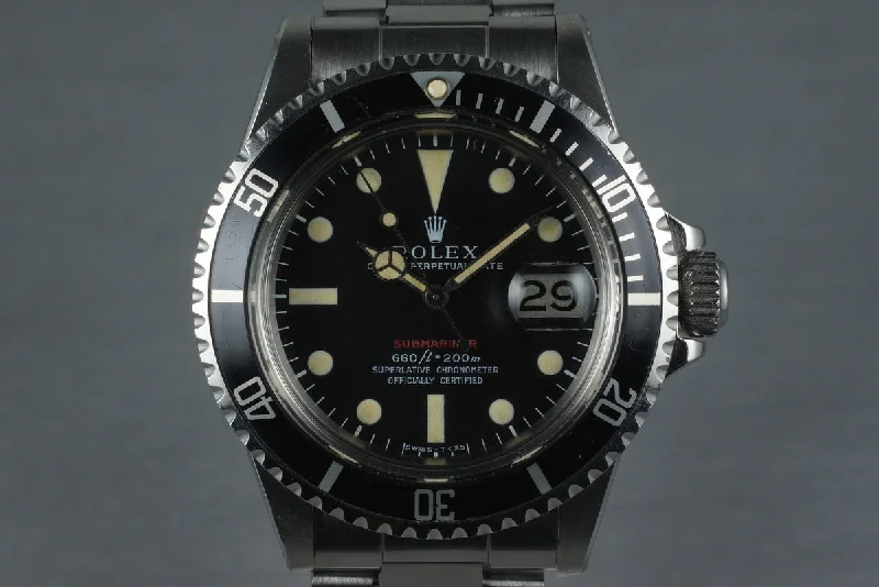 Shop for Rolex Watches for Unmatched Elegance –1970 Rolex Red Submariner 1680 Mark IV Dial with Box and Papers