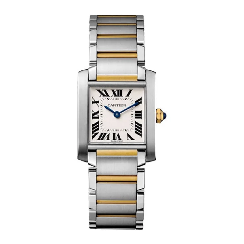 Find Cartier Watches for Every Taste –Cartier Tank Francaise 30.4mm Women's watch - Ref: W2TA0003 - Silver Roman Dial, Two Tone Stainless Steel & 18K Yellow Gold Bracelet