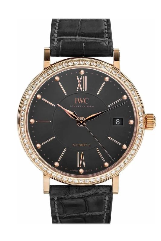 Find IWC Watches for Every Occasion –IWC Portofino Anthracite Dial Diamond Automatic 37mm Men's Watch IW458108