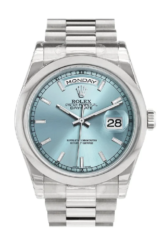 Shop Rolex Watches for Timeless Design and Style –Rolex Day Date 36 Ice Blue Dial President Men's Watch 118206