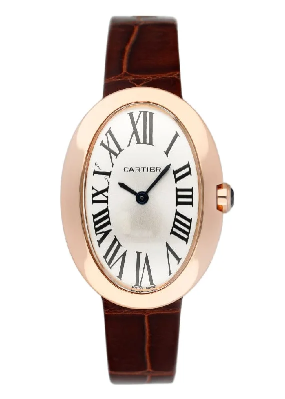 Cartier Watches: Precision Crafted for Excellence –Cartier Baignoire W8000007 18K Rose Gold Ladies Watch Box Papers