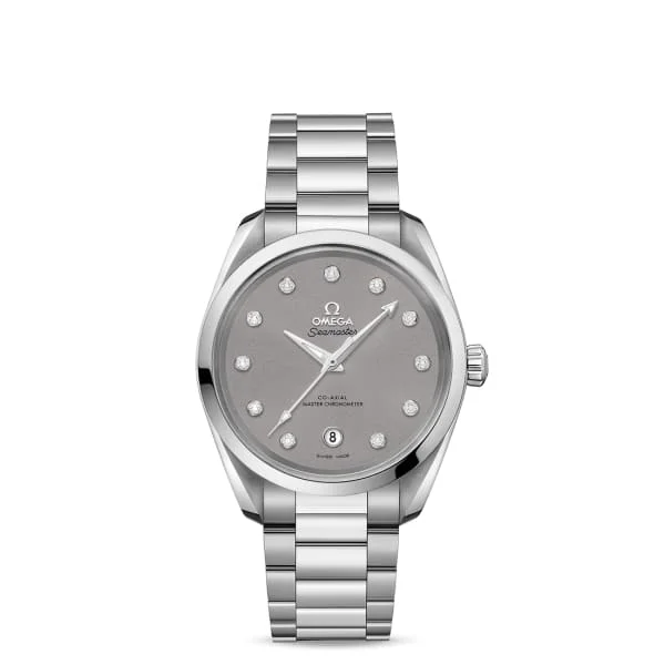 Omega Watches: Perfect for the Modern Gentleman –Omega Seamaster 38mm Watch - Ref: 220.10.38.20.56.001 - Grey Diamond Index Dial, Stainless Steel Bracelet