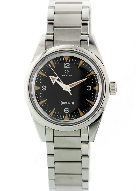 Find Omega Watches with Classic Appeal –Omega 1957 Trilogy Railmaster 220.10.38.20.01.002 Limited Edition Box Papers