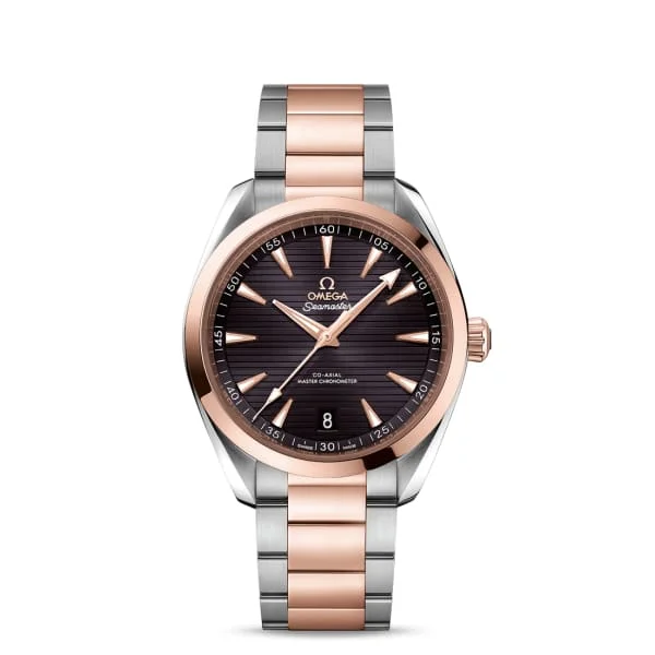 Omega Watches: A True Symbol of Swiss Excellence –Omega Seamaster 41mm Watch - Ref: 220.20.41.21.06.001 - Grey Index Dial, Two Tone Stainless Steel & 18K Rose Gold Bracelet