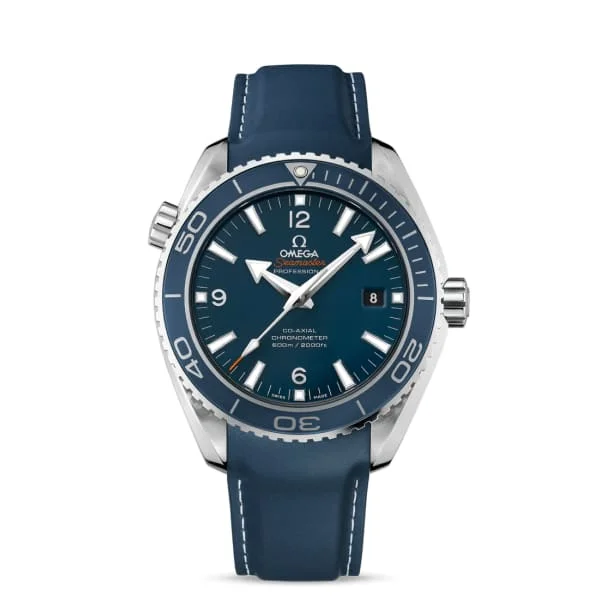 Find Exclusive Omega Watches for Sale –Omega Seamaster 46mm Watch - Ref: 232.92.46.21.03.001 - Blue Index Dial in Titanium Case, Blue Rubber Strap