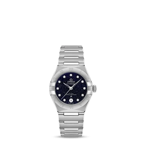 Discover the Best Omega Watches for Sale –Omega Constellation 29mm Watch - Ref: 131.10.29.20.53.001 - Blue Diamond Index Dial, Stainless Steel Bracelet