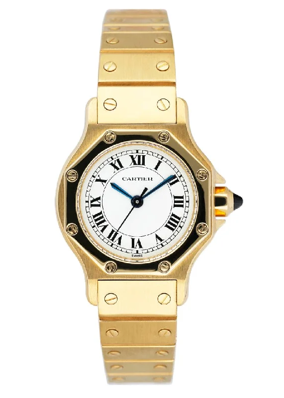 Find Cartier Watches for Your Luxury Collection –Cartier Santos Octagon 0906 18K Yellow Gold Ladies Watch Box Papers