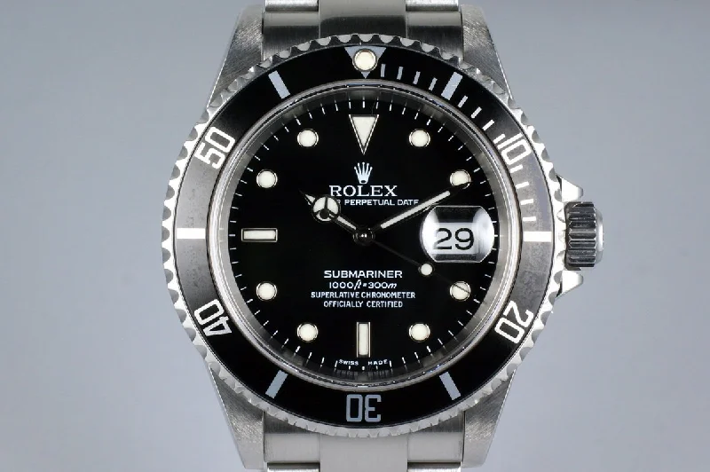 Find Iconic Rolex Timepieces for the True Collector –2004 Rolex Submariner 16610 with Box and Papers COMPLETE SET