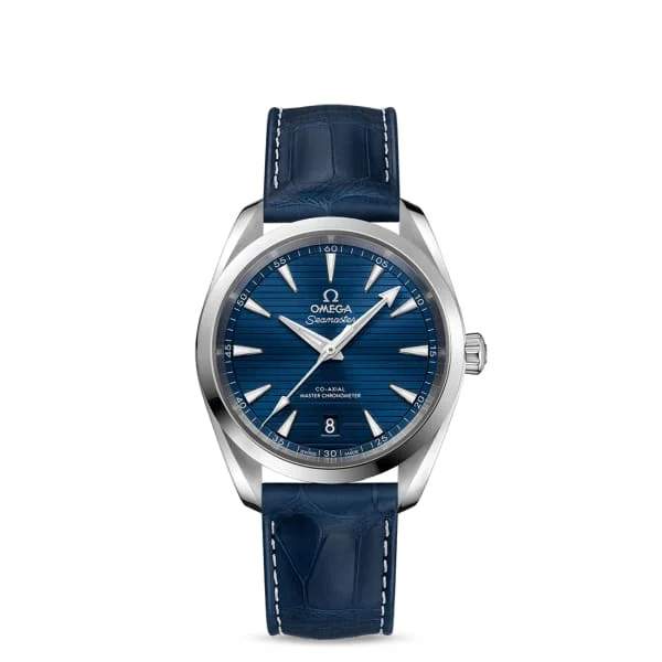 Omega Watches: Where Swiss Precision Meets Style –Omega Seamaster 38mm Watch - Ref: 220.13.38.20.03.001 - Blue Index Dial, Blue Leather Strap