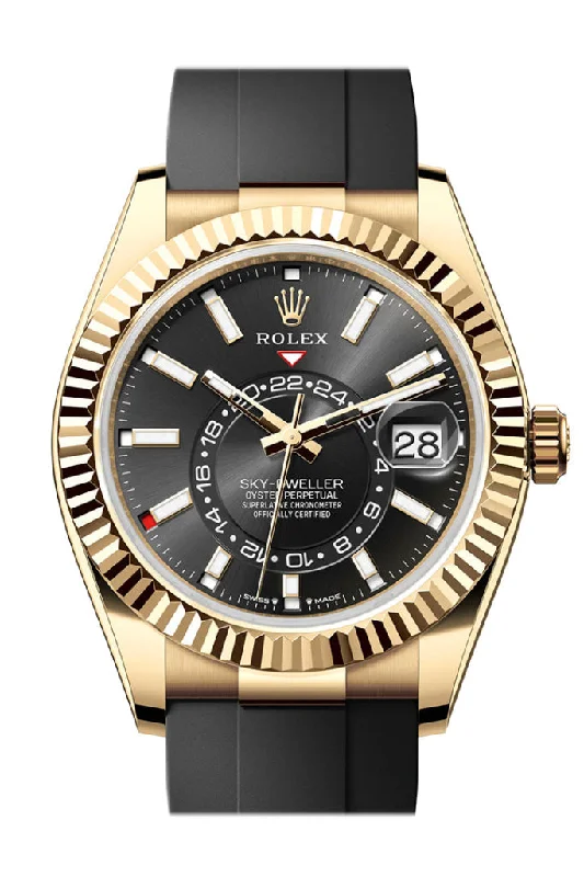 Rolex Watches: The Art of Timekeeping –Rolex Sky Dweller 42 Black Dial Yellow Gold Mens Watch 336238