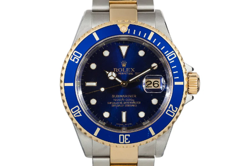 Shop Rolex Watches for Timeless Design and Style –2003 Rolex Two Tone Submariner 16613 with box and papers