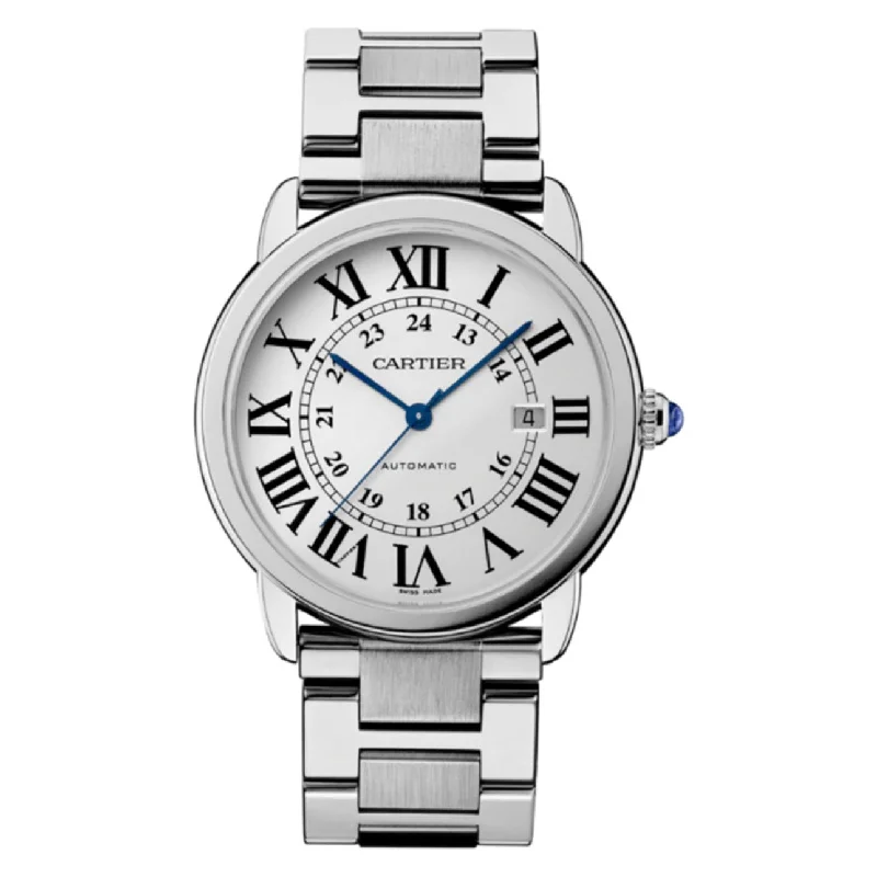 Find Cartier Watches for True Quality –Cartier Ronde Solo de Cartier 42mm Watch - Ref: W6701011 - Silver Roman & Arabic Dial, Stainless Steel Bracelet