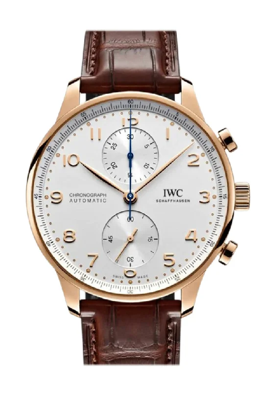 Find Exclusive IWC Models Online –IWC Portugieser Chronograph Automatic White Dial 18kt Rose Gold Men's Watch IW371611