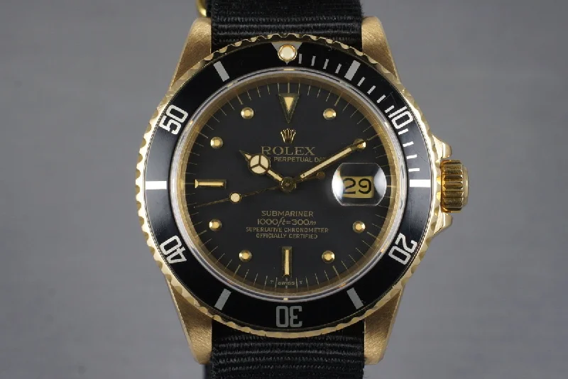 Find Iconic Rolex Models with Precision Engineering –1981 Rolex YG Submariner 16808 with Box and Papers