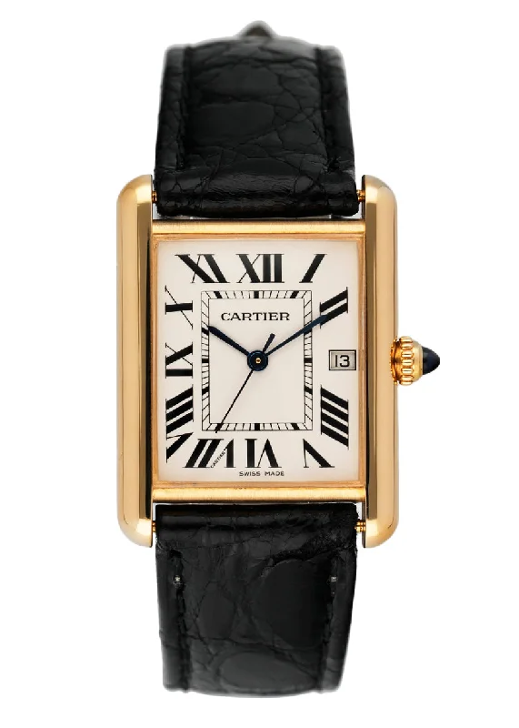 Discover the Timeless Charm of Cartier Watches –Cartier Tank Louis W1529756 2441 18K Yellow Gold Mens Watch