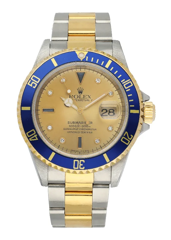 Buy Rolex Watches with Confidence –Rolex Submariner 16613 Serti Dial Men's Watch