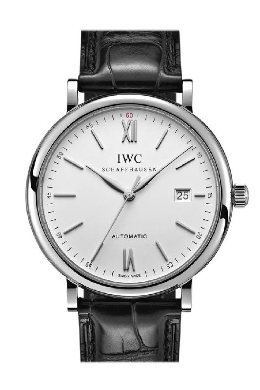 Shop IWC Watches for the Ultimate Collector –IWC Portofino on Strap 40 Silver Dial Watch IW356501