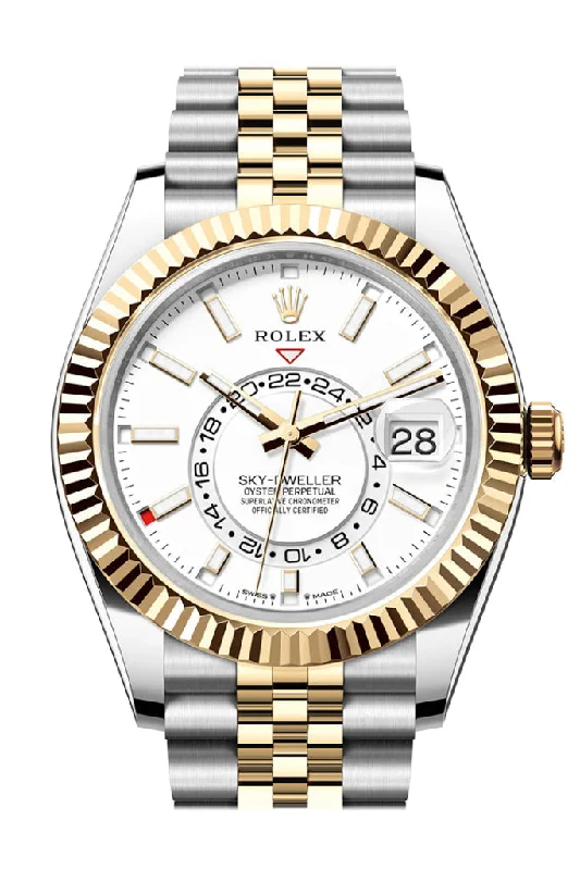 Invest in a Rolex Watch Today –Rolex Sky Dweller 42 White Dial Yellow Gold Stainless Steel Jubilee Mens Watch 336933