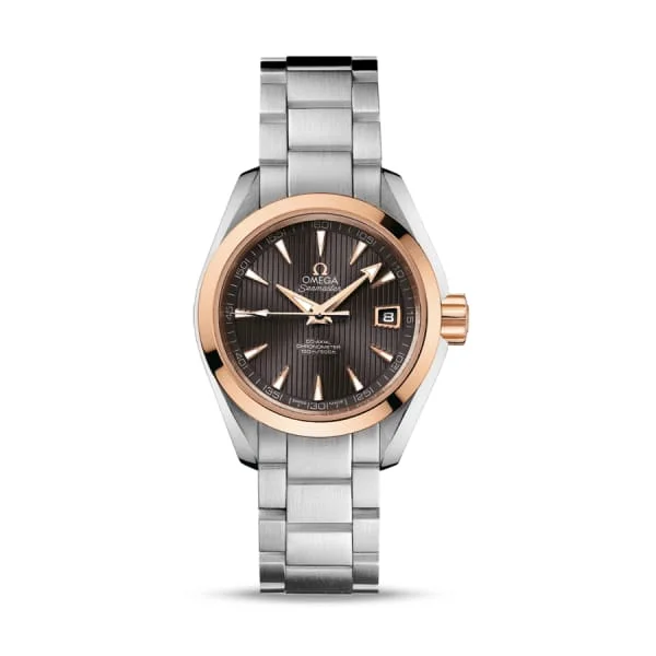 Omega Watches: Precision and Luxury in Every Watch –Omega Seamaster 30mm Watch - Ref: 231.20.30.20.06.003 - Grey Index Dial & 18K Rose Gold Bezel, Stainless Steel Bracelet