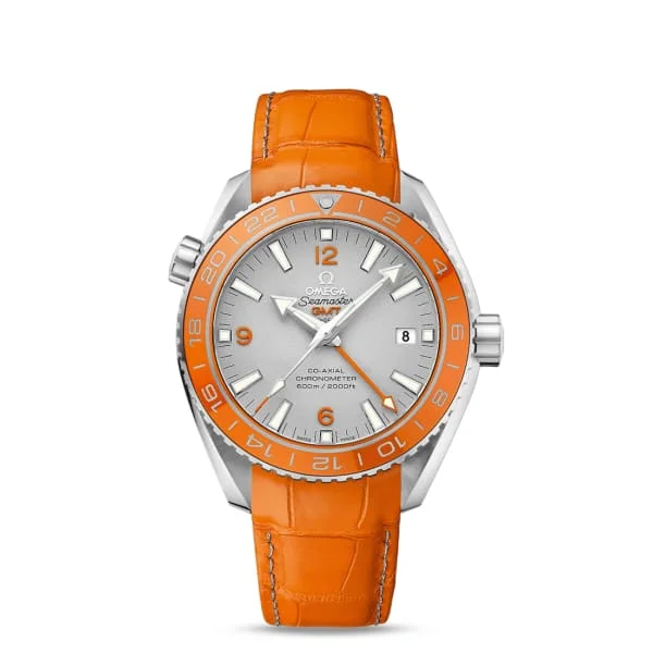 Find Omega Watches for Classic Luxury –Omega Seamaster 44mm Watch - Ref: 232.93.44.22.99.001 - Grey Index Dial in Platinum Case, Orange Leather Strap