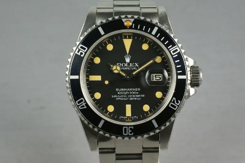 Shop for Rolex Watches with Confidence –Rolex Submariner 16800 Amazing Orange Lume