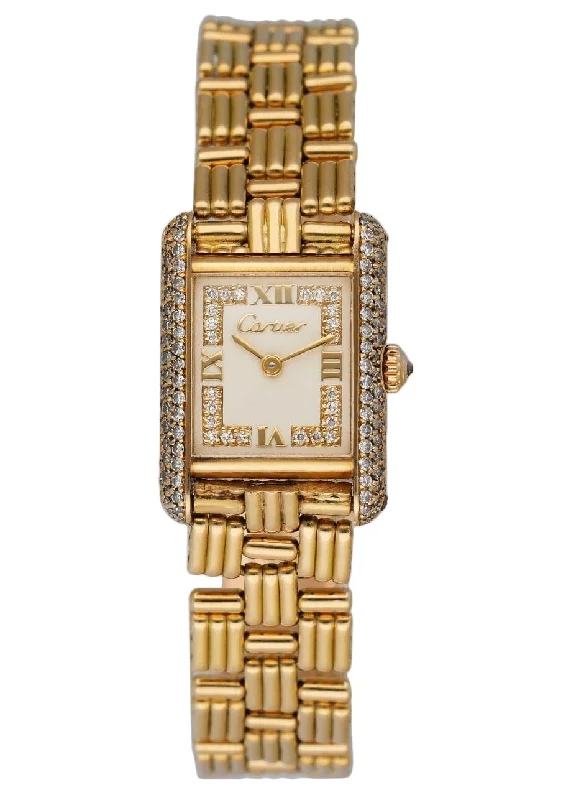 Discover Cartier Watches for a Lifetime of Luxury –Cartier Tank Louis Paris WA1002A7 Diamond 18K Yellow Gold Ladies Watch