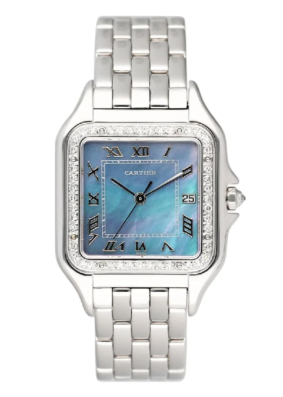 Shop Cartier Watches for Rare, Iconic Models –Cartier Panthere 1650 MOP White Gold Ladies Watch