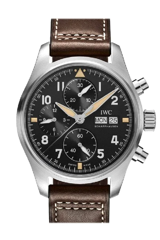 Explore the Latest IWC Timepieces –IWC Pilot Chronogragh Spitfire 41 Black Dial Watch IW387903