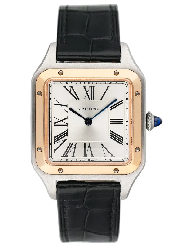 Shop Cartier Watches for Lasting Value and Quality –Cartier Santos Dumont W2SA0011 Silver Dial Mens Watch Box Papers