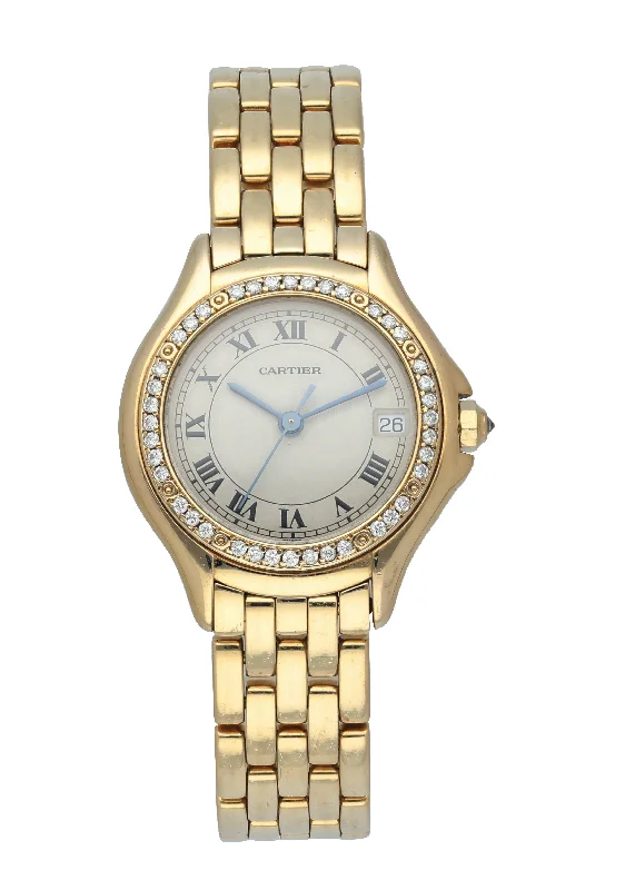 Shop Cartier Watches for Lasting Elegance –Cartier Panthere Cougar 887907 Yellow Gold Diamond Watch