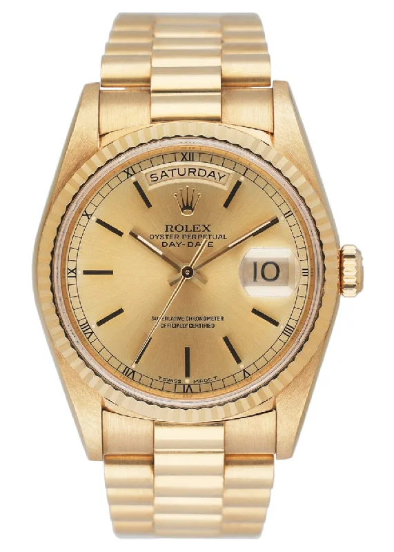 Shop Rolex Watches for Timeless Design and Style –Rolex Day Date 18238 Champagne Dial Mens Watch