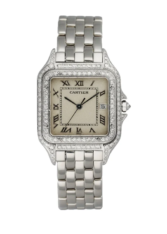 Cartier Watches: Timeless Beauty and Craftsmanship –Cartier Panthere 1650/2 Diamond Dial 18K White Gold Watch