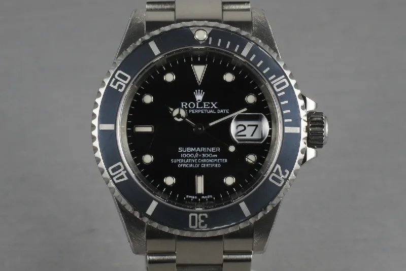 Rolex Watches: Timeless Investment in Luxury –1999 Rolex Submariner 16610 Box and Papers